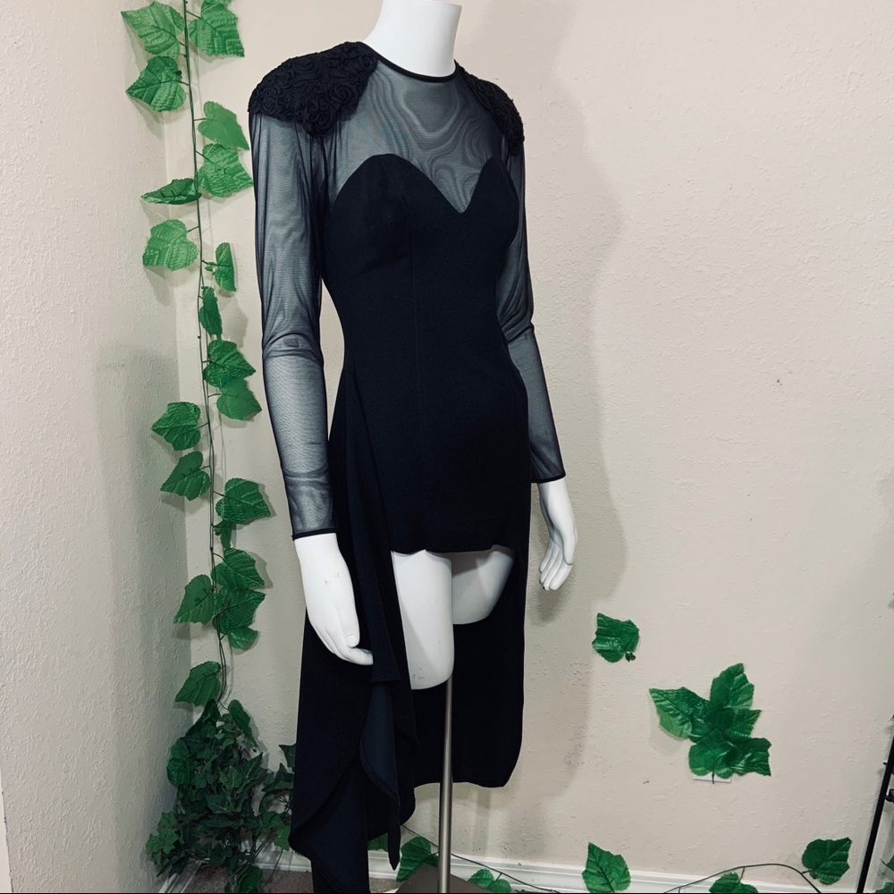 SOLD Betsy & Adam Vintage 90’s Sheer Dress - Picture 8 of 12